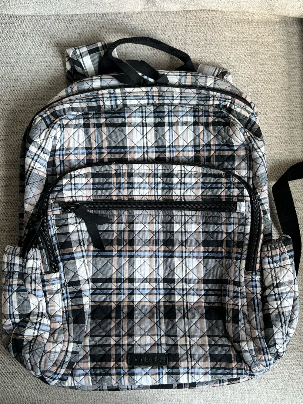 Vera Bradley Campus Backpack in Cozy Plaid Neutral